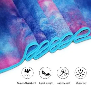 Ewedoos Yoga Towel Yoga Mat Towel with Anchor Fit Corners Non Slip Yoga Towels Hot Yoga Towel Yoga Pilates Workout Camping