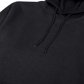Russell Athletic Big and Tall Hoodie for Men – Pullover Fleece Men’s Hoodie Black