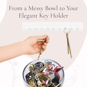 Boxy Concepts Necklace Organizer - Easy 10-Hook Wall Holder