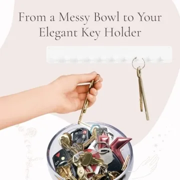 Boxy Concepts Necklace Organizer - Easy 10-Hook Wall Holder