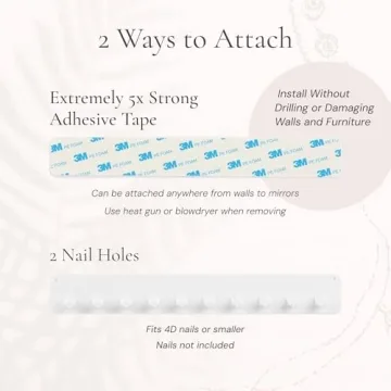 Boxy Concepts Necklace Organizer - Easy 10-Hook Wall Holder