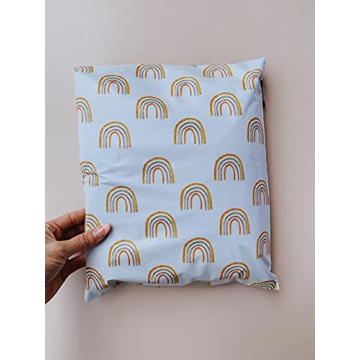 Eco-Friendly 10x13 Poly Mailers - Dusty Rainbow Design