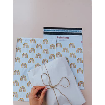 Eco-Friendly 10x13 Poly Mailers - Dusty Rainbow Design
