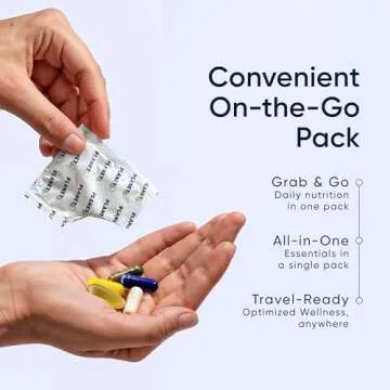 Planet 3 Vitamin Packs, Daily Vitamins for Immune, Energy, Heart & Vision Support | Multivitamins, V...