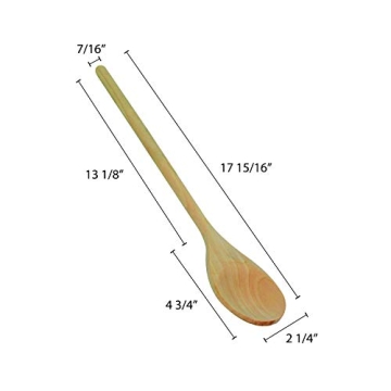 Thunder Group 18 Inch Sturdy Wooden Spoon for Kitchens
