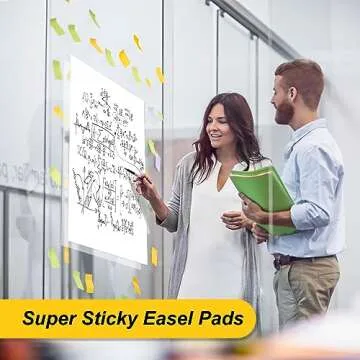 Nortix Flip Chart Paper, Sticky Easel Pads, Chart Paper for Teachers, Upgraded Dual-Purpose for Flip Chart and Dry Erase Board, Super Adhesive & Bleed-Resistant, 25 x 30 inch, 30 Sheets/Pad, 6 Pads