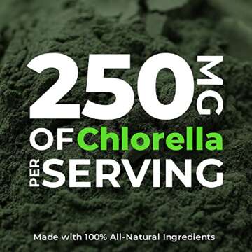 Organic Chlorella Tablets | Kosher | Potent Supplement, All-Natural Chlorophyll, Green Algae superfo...