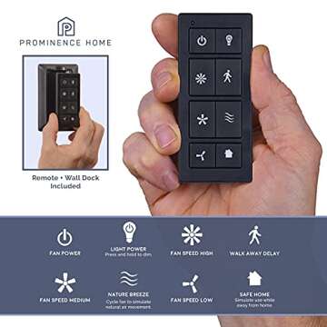 Prominence Home Sivan 52 Inch Farmhouse LED Ceiling Fan with Light and Remote Control