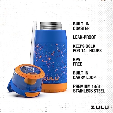 ZULU 12oz Kids Stainless Steel Water Bottle - Insulated
