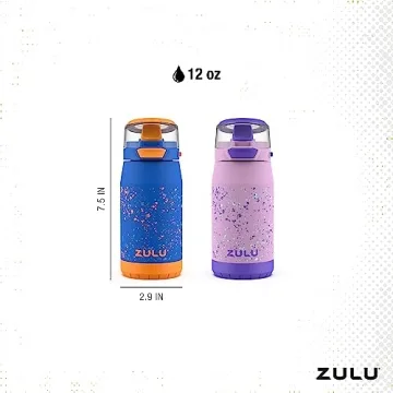 ZULU 12oz Kids Stainless Steel Water Bottle - Insulated