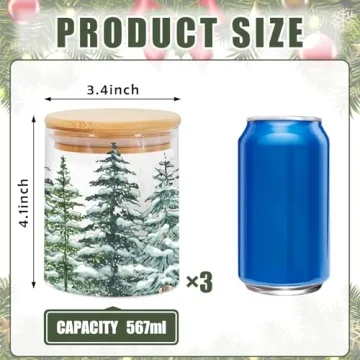 JarThenaAMCS Christmas Forest Glass Storage Jars Set