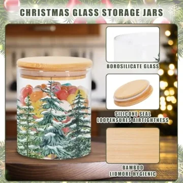 JarThenaAMCS Christmas Forest Glass Storage Jars Set