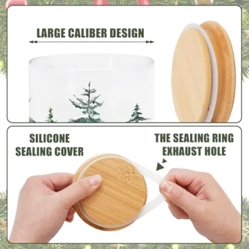 JarThenaAMCS Christmas Forest Glass Storage Jars Set