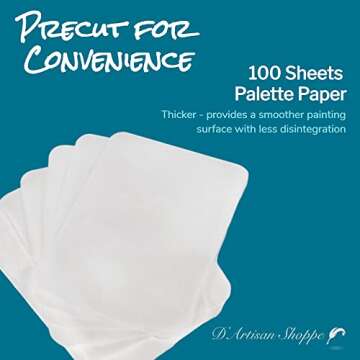 WetNDri Disposable Palette Paper for Acrylic Painting - 100pc Refill Pack with No Sponge