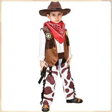 Kids Cowboy Costume Set for Halloween and Dress Up