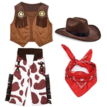 Kids Cowboy Costume Set for Halloween and Dress Up