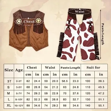Kids Cowboy Costume Set for Halloween and Dress Up