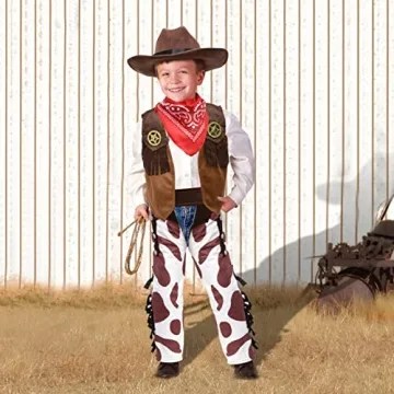 Kids Cowboy Costume Set for Halloween and Dress Up