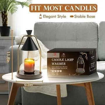 MIGHTY T Candle Warmer Lamp with Timer - Electric Wax Melter for Home Decor