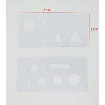 Amazing Child Montessori Grammar Symbols Stencil (Approx Size 5 1/8" x 2 3/8") _ Small Shapes Stenci...