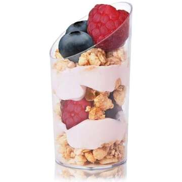 Juvale 50-Pack Plastic Dessert Cups, Mini Appetizer Cups for Parties, Weddings, and Anniversaries, S...