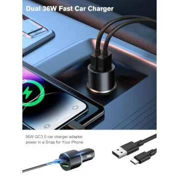 MAGJIEYX for Magnetic Magsafe Car Mount Charger, Wireless Car Charger with Fast Max 36W QC3.0Charging Adapter Retractable Phone Holder Fits iPhone16/15/14/13Plus/MagSafe Case,Dashboard/Vent/Windshield