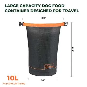 FXW Dog Food Travel Bag for RV Road Trips and Camping
