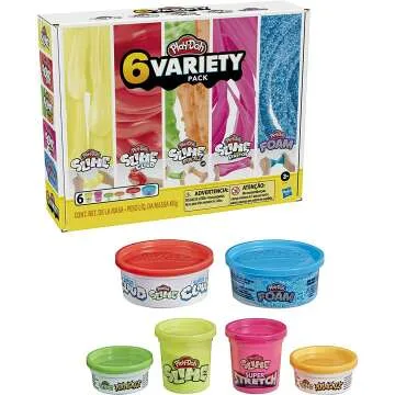 Play-Doh Variety 6 Pack - Slime, Cloud, Foam & More
