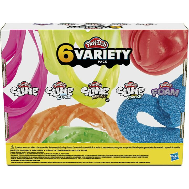 Play-Doh Variety 6 Pack - Slime, Cloud, Foam & More