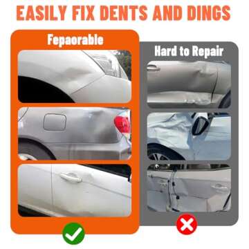 Dent Puller,3 PCS Car Dent Puller,Powerful Car Dent Remover, Paintless Dent Removal Kit, Different Sizes Car Dent Remover Tools for Car Dent Repair, Glass, Screen and Objects Moving (Black+Orange)