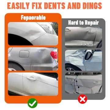 Dent Puller,3 PCS Car Dent Puller,Powerful Car Dent Remover, Paintless Dent Removal Kit, Different Sizes Car Dent Remover Tools for Car Dent Repair, Glass, Screen and Objects Moving (Black+Orange)