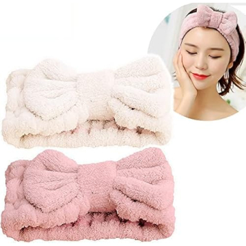 Jseng Microfiber Bowtie Women Beauty Headbands - Soft, Ultra Absorbent & Comfortable!