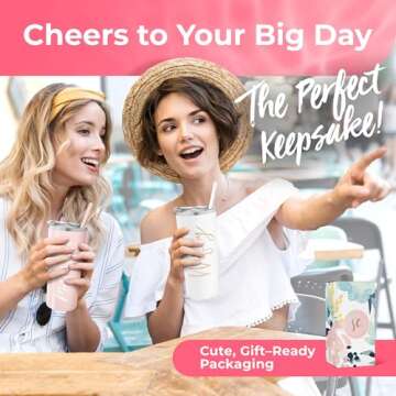 Wifey Tumbler | 22 Ounce White with Gold Foil Stainless Steel Insulated Tumbler with Slide Close Lid...