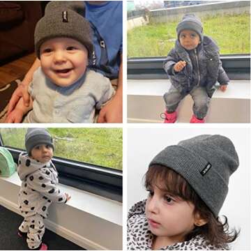 FURTALK Toddler Beanie Baby Boys Girls Beanies Kids Knit Winter Hats for 0-8 Years