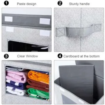 Univivi Foldable Storage Boxes - Stylish Organizational Bins