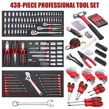 ARUCMIN 438-Piece Complete Mechanics Tool Set - Heavy Duty!