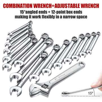 ARUCMIN 438-Piece Mechanics Tool Set with 3-Drawer Box