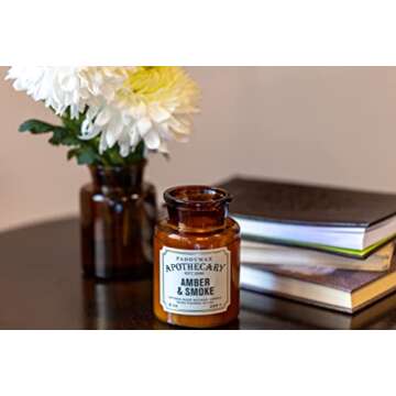 Paddywax Scented Candles Artisan Apothecary Candle, 8-Ounce, Amber & Smoke