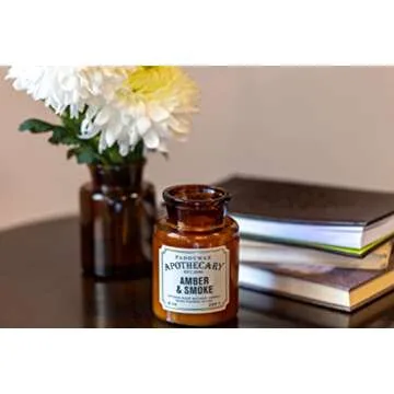 Paddywax Scented Candles Artisan Apothecary Candle, 8-Ounce, Amber & Smoke