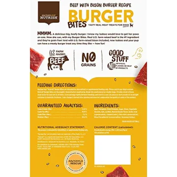 Nutrish Rachael Ray Grain Free Burger Bites Dog Treats 12 oz