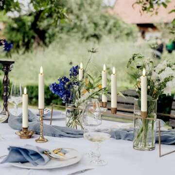 Yeelida 6.4" Flameless Taper Candles with Remotes