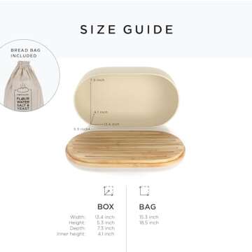 LARS NYSØM Freshness Bread Box with Cutting Board Lid
