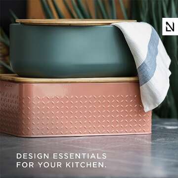LARS NYSØM Freshness Bread Box with Cutting Board Lid