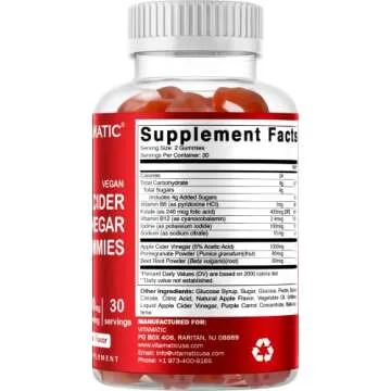 Vitamatic Apple Cider Vinegar Gummies for Detox & Weight Loss