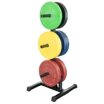 Best Fitness Body-Solid (BFWT10) Weight Tree Rack for Olympic Plates - Bumper Plate Storage, Weight Plate Holder