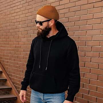 ROYBENS Swag Wool Knit Cuff Short Fisherman Beanie for Men Women, Winter Warm Hats