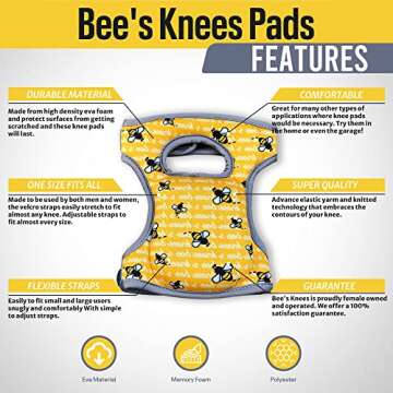 Bee's Knees Cleaning Knee Pads - Fashionable Memory Foam Gardening Gear!