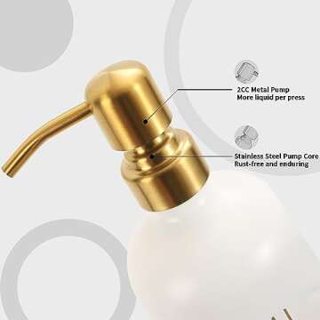 MOMEEMO Bathroom Soap Dispenser Set, Glass Soap Dispenser with Stainless Steel Pump, Contains Lotion Dispenser, Hand Soap Dispenser & Tray Suitable for Bathroom Decor Sets. (White)