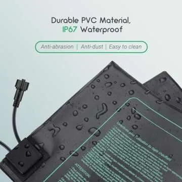 LUXBIRD 4 Pack Seedling Heat Mats with Digital Thermostat Controller, 10" x 20.75" Waterproof for Seed Starting, Germination, Hydroponics, Brewing, Breeding, Greenhouses (LB-HT04)