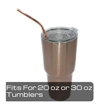 Rose Gold Metal Drinking Straws - Reusable & Stylish